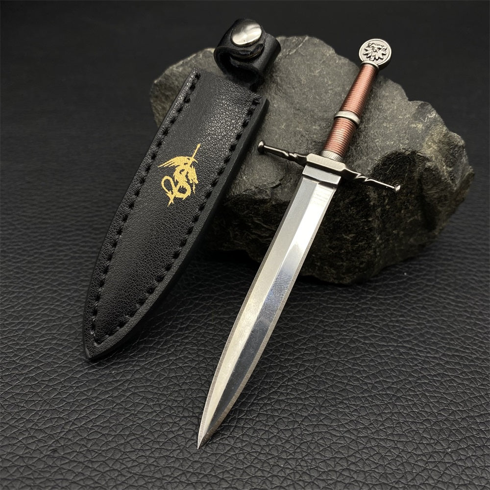 Middle Age Long Sword EDC Knife One-Sixth Geralt Wolf School Steel Sword