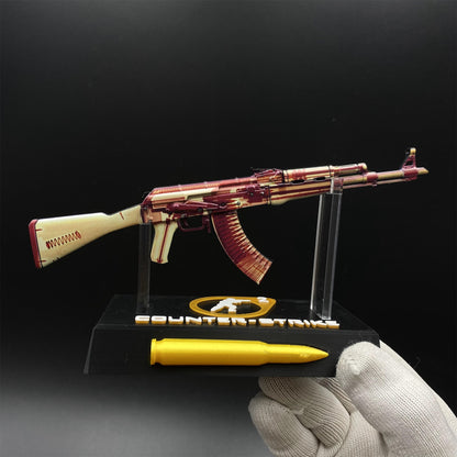 Hot Game CS2 AK47 X-Ray Skin Mini Metal Replica Game Prop Collectible