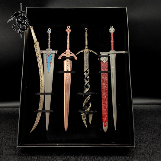 Hot Game Metal Swords 5 In 1 Gift Box
