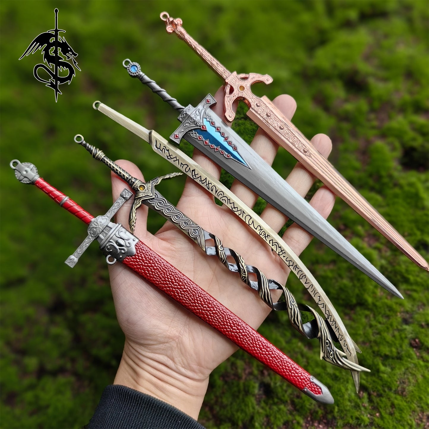 Hot Game Metal Swords 5 In 1 Gift Box