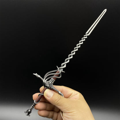 Soul Game Cleanrot Knight Flame Greatsword Miniature Metal Replica – Collectible Game Weapon Model