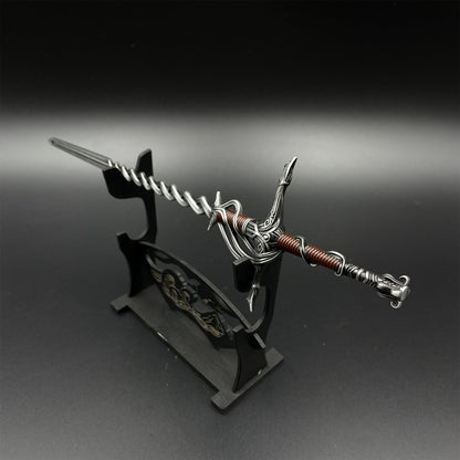 Soul Game Cleanrot Knight Flame Greatsword Miniature Metal Replica – Collectible Game Weapon Model