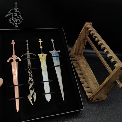 Game Metal Blunt Blades Swords 4 In 1 Gift Box