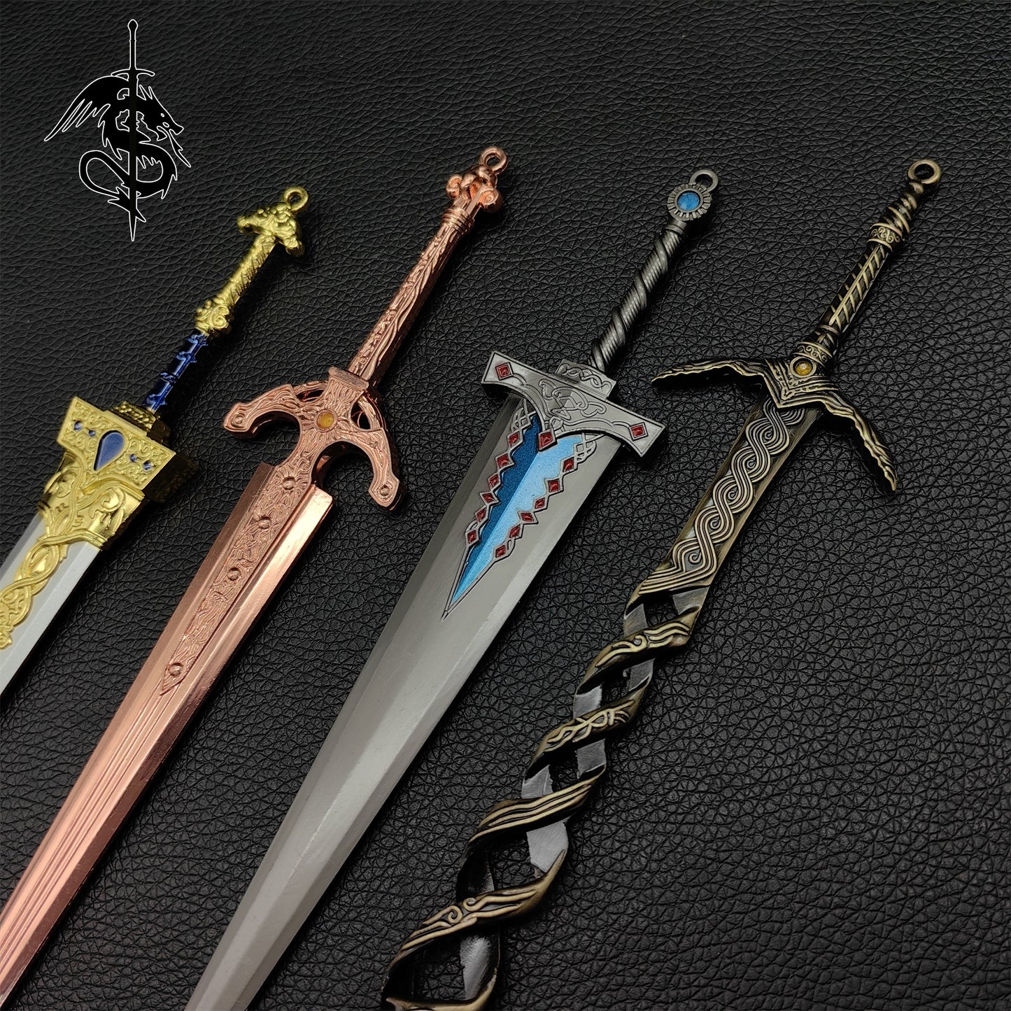 Game Metal Blunt Blades Swords 4 In 1 Gift Box