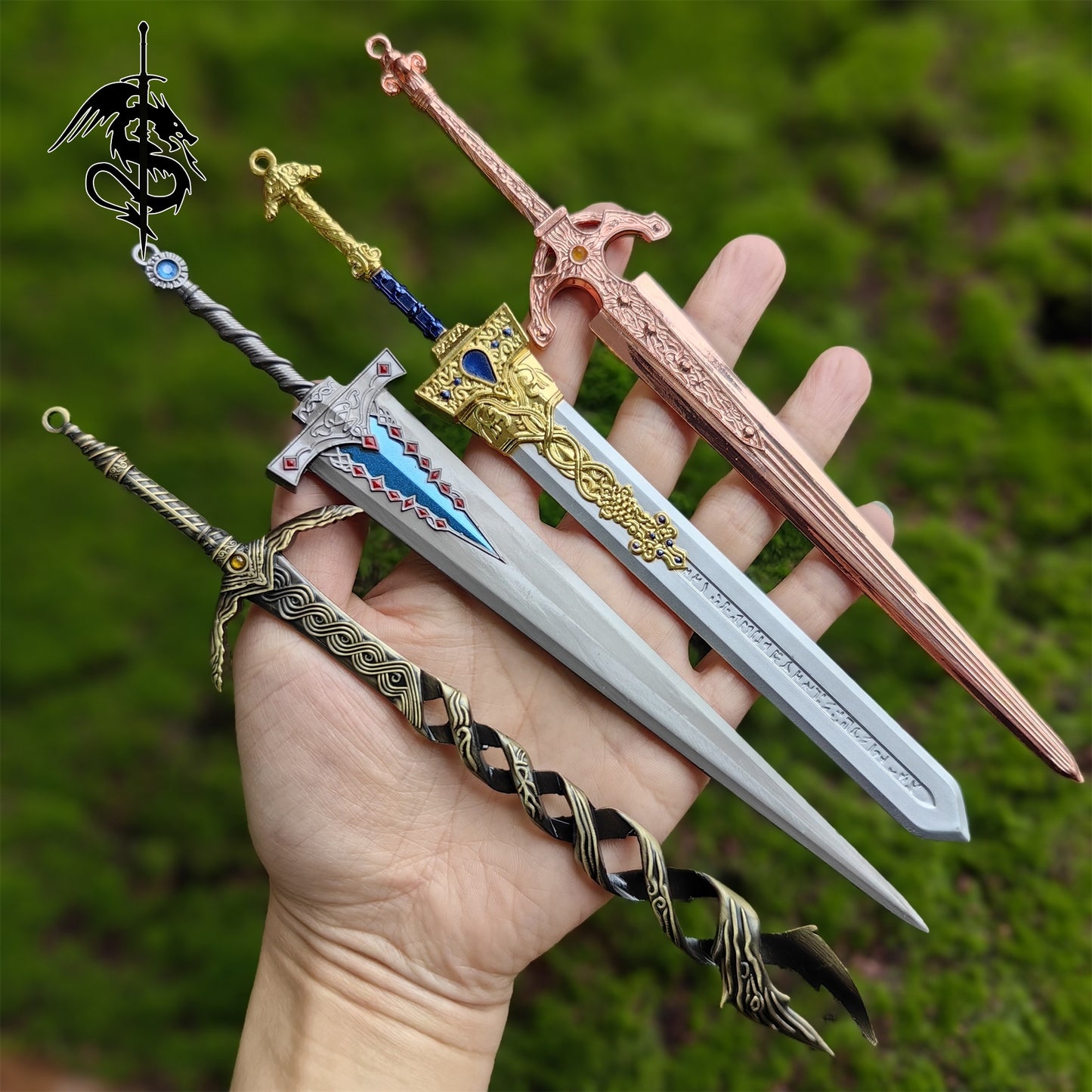 Game Metal Blunt Blades Swords 4 In 1 Gift Box