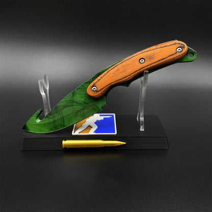420 Steel CS2 Emerald Marble Knife Collectible Model Outdoor Camping Knife