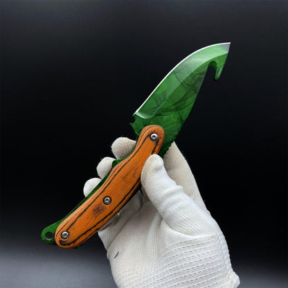 420 Steel CS2 Emerald Marble Knife Collectible Model Outdoor Camping Knife