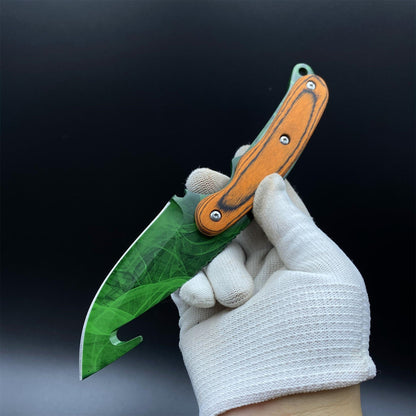 420 Steel CS2 Emerald Marble Knife Collectible Model Outdoor Camping Knife