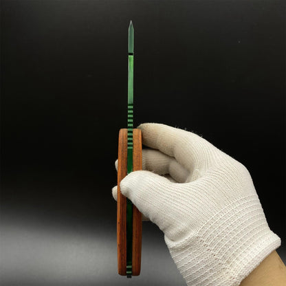 420 Steel CS2 Emerald Marble Knife Collectible Model Outdoor Camping Knife