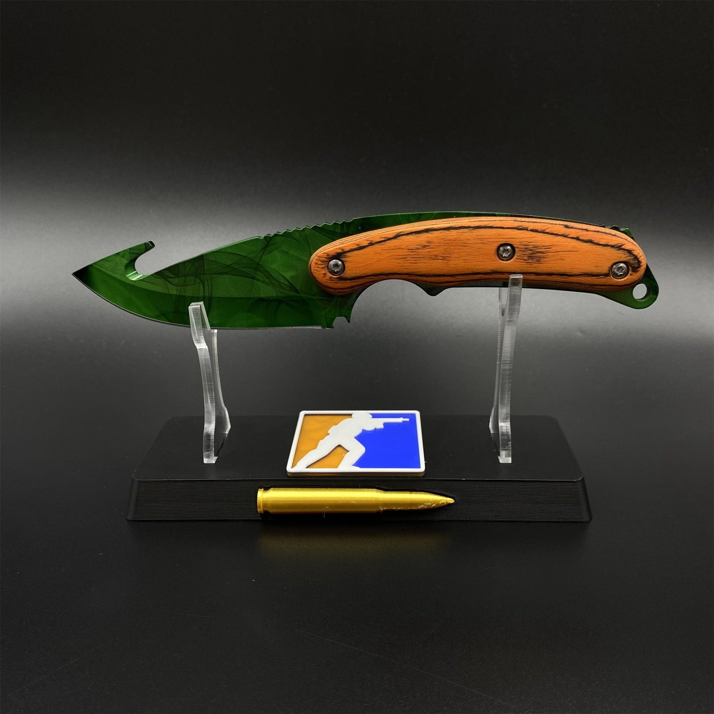 420 Steel CS2 Emerald Marble Knife Collectible Model Outdoor Camping Knife