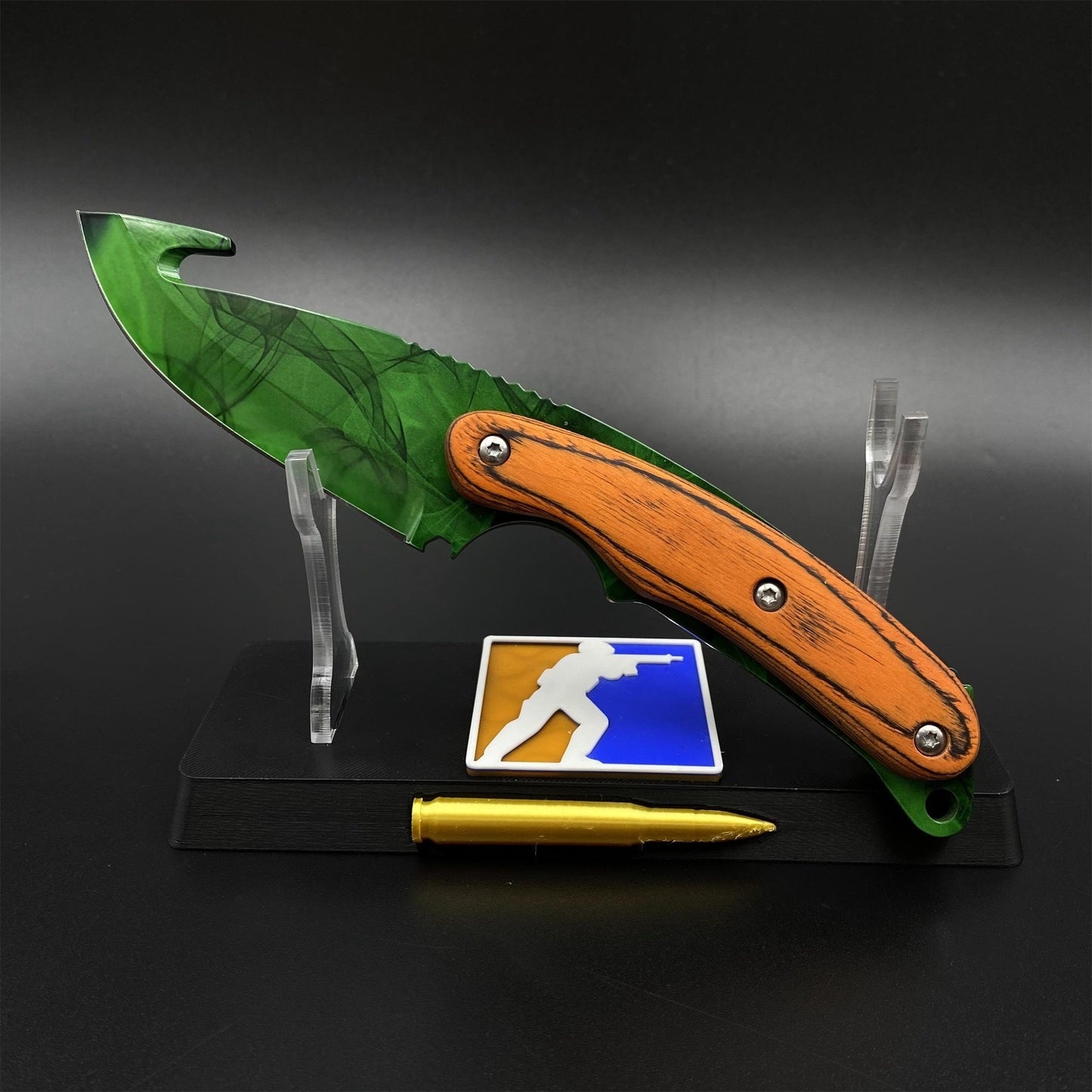 420 Steel CS2 Emerald Marble Knife Collectible Model Outdoor Camping Knife
