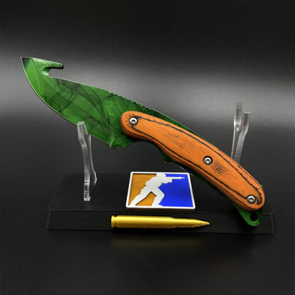 420 Steel CS2 Emerald Marble Knife Collectible Model Outdoor Camping Knife