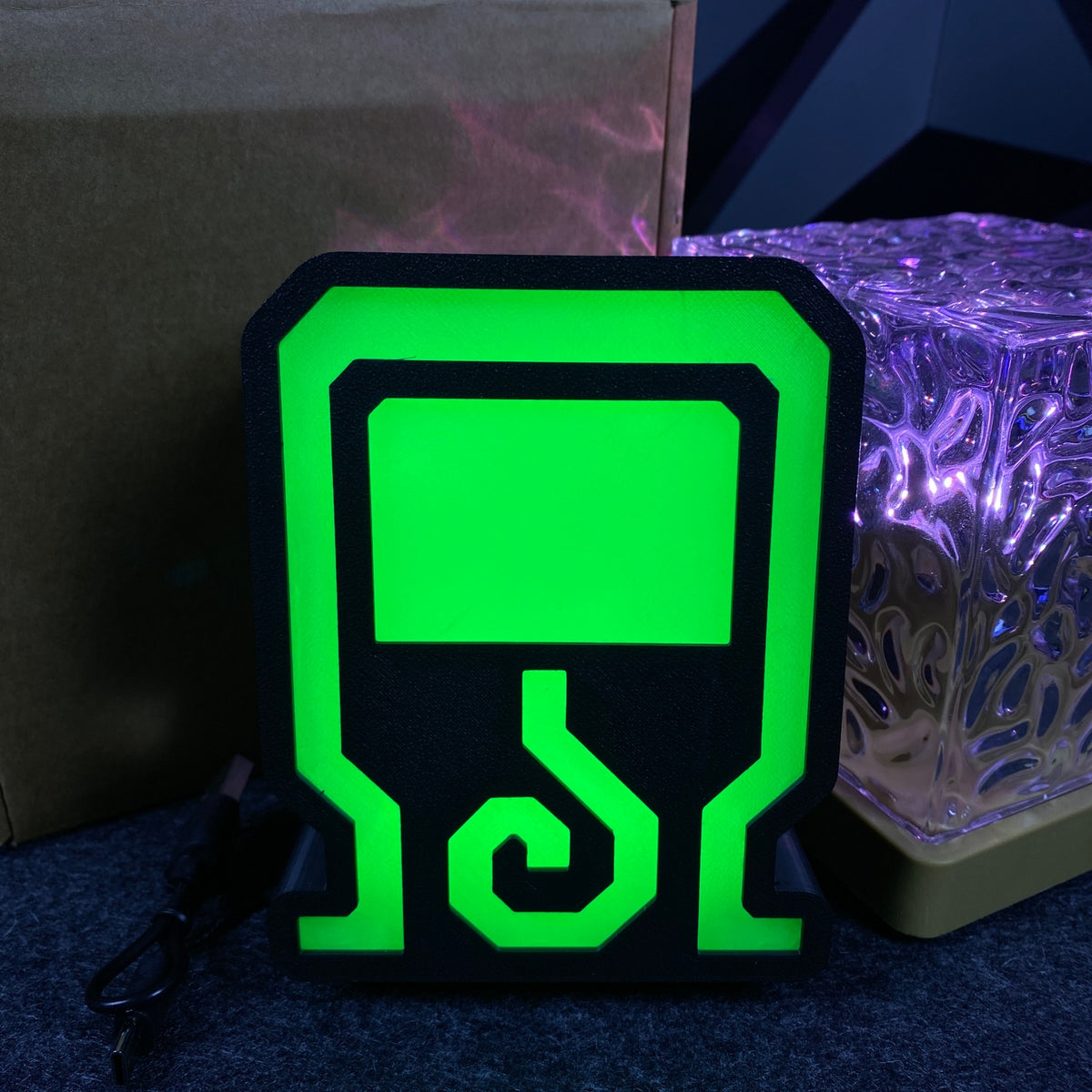 3D Printed Monster Mega Potion Gamer Potion Symbol LED Night Light, Game Room Decor Gift