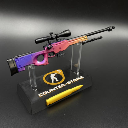 Hot Game CS2 Tiny Gun Fade AWP Metal Replica Game Prop Collectible