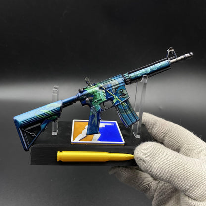 CS Game Skin M4A4 Poseidon Mini Metal Game Replica For Collection