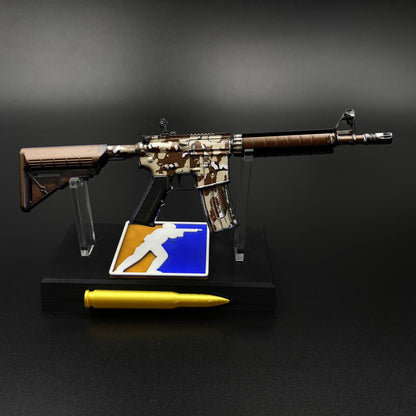 CS Game Skin M4A4 Desert Storm Mini Metal Game Replica For Collection