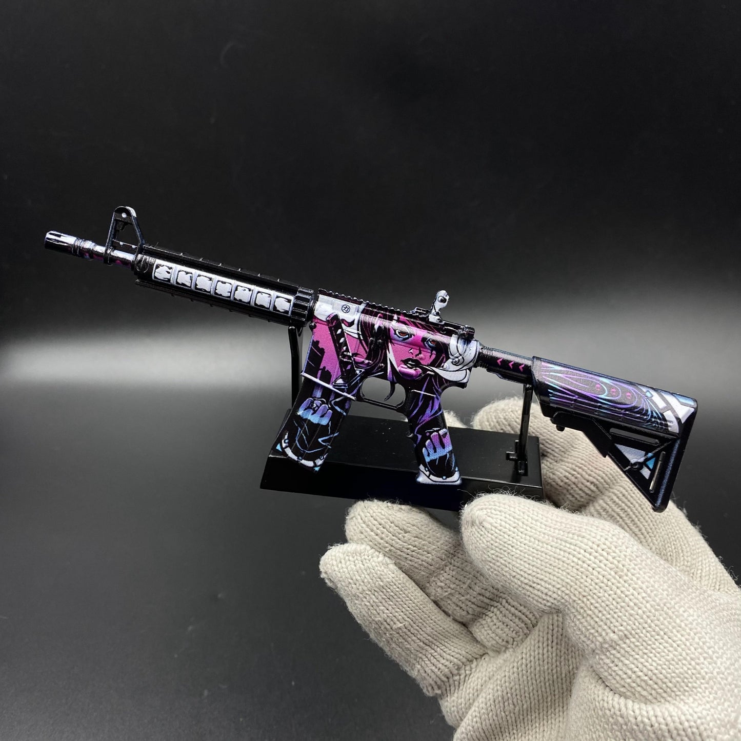 CS Game Skin M4A4 Neo‑Noir Mini Metal Game Replica For Collection