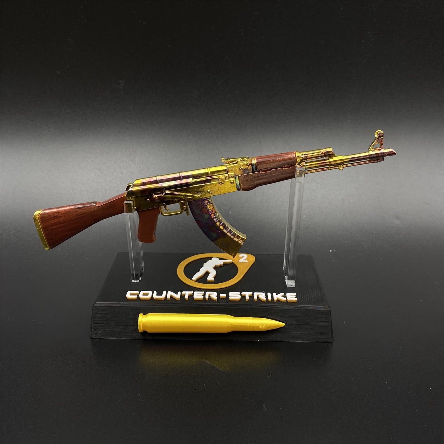 Hot Game CS2 AK47 Case Hardened Metal Replica Game Prop Collectible