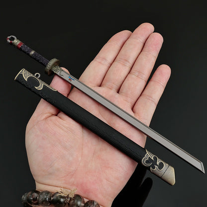 Cang Yu Tu Meng Chuan Demon Slayer Sword Alloy Replica Chinese Fantasy Anime Weapon Replica with Scabbard Non-sharp Desktop Collectible Ornament Gift