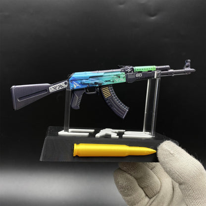 Metal AK47 Ice Coaled Miniature CSGO Fan Art For Collection