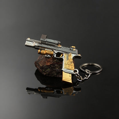 Delta Force Mini Tactical Handgun Alloy Keychain, FPS Game Fan Collectible Gift
