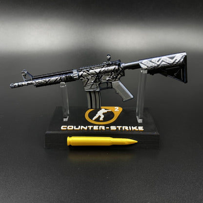CS Game Skin M4A4 Aeolian Dark Mini Metal Game Replica For Collection