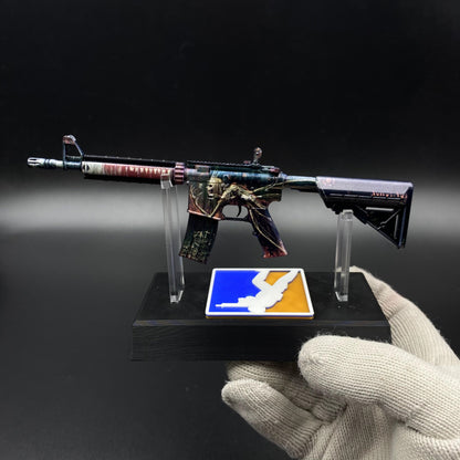 CS2 Mini M4A4 Tooth Fairy Metal Skin Replica - Game Prop Collectible