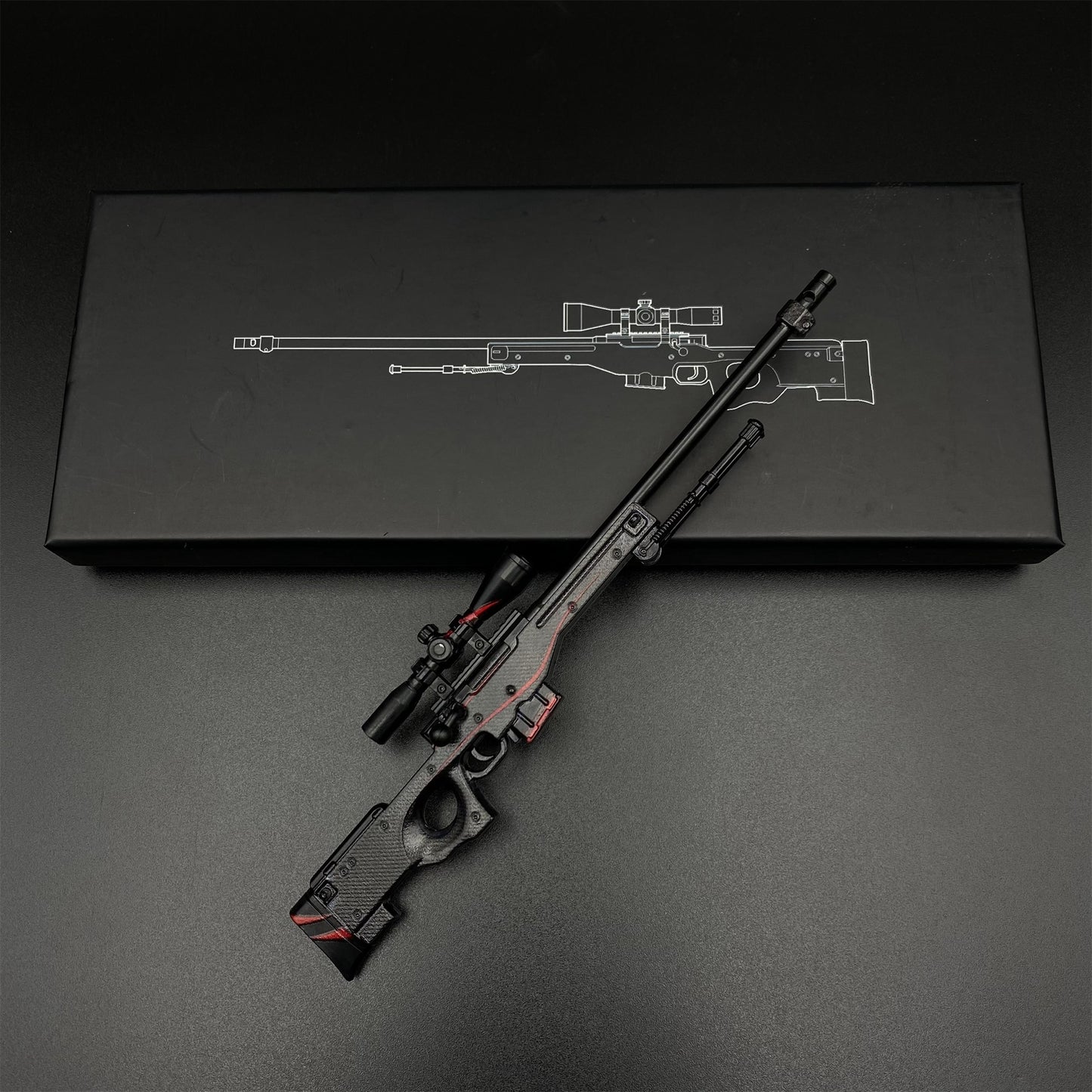 Hot Game CS2 Red Line AWP Metal Replica Game Prop Collectible