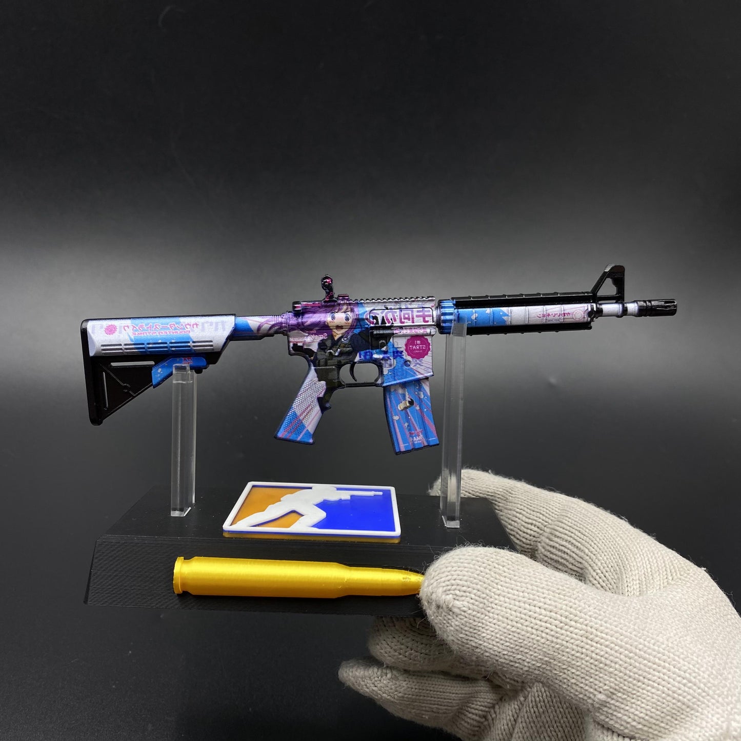 Hot Skin M4A4 Temukau Mini Game Replica Game Prop Collectible