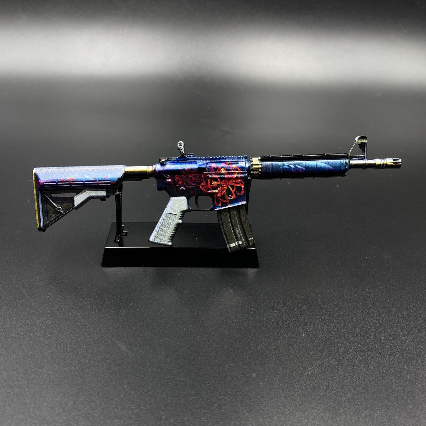 CS Game Skin M4A4 Red Blossom Mini Metal Game Replica For Collection