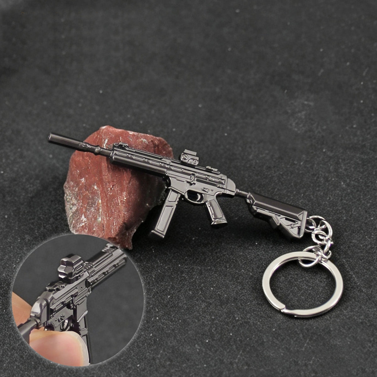 Delta Force Mini SMG Metal Gun Replica Keychain FPS Game Fan Collectible Gift