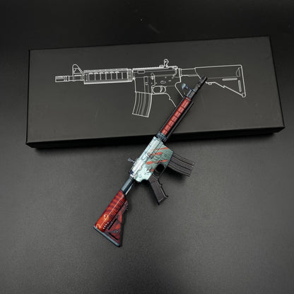 M4A4 Bullet Rain Mini Metal Gun CS2 Game Replica For Collectible