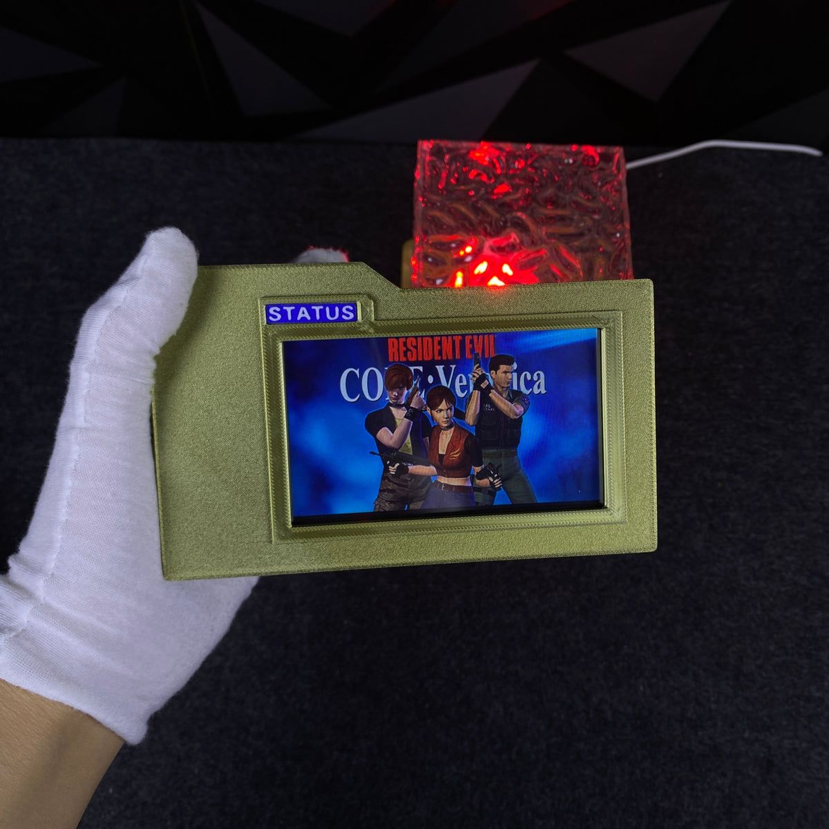 3D Printed Biohazard Code Veronica Inspired Chris Status Panel Replica Prop
