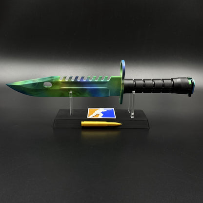 Life-Size CS2 Doppler Phase 2 Bayonet Collectible Model 420 Steel Dull Blade Replica