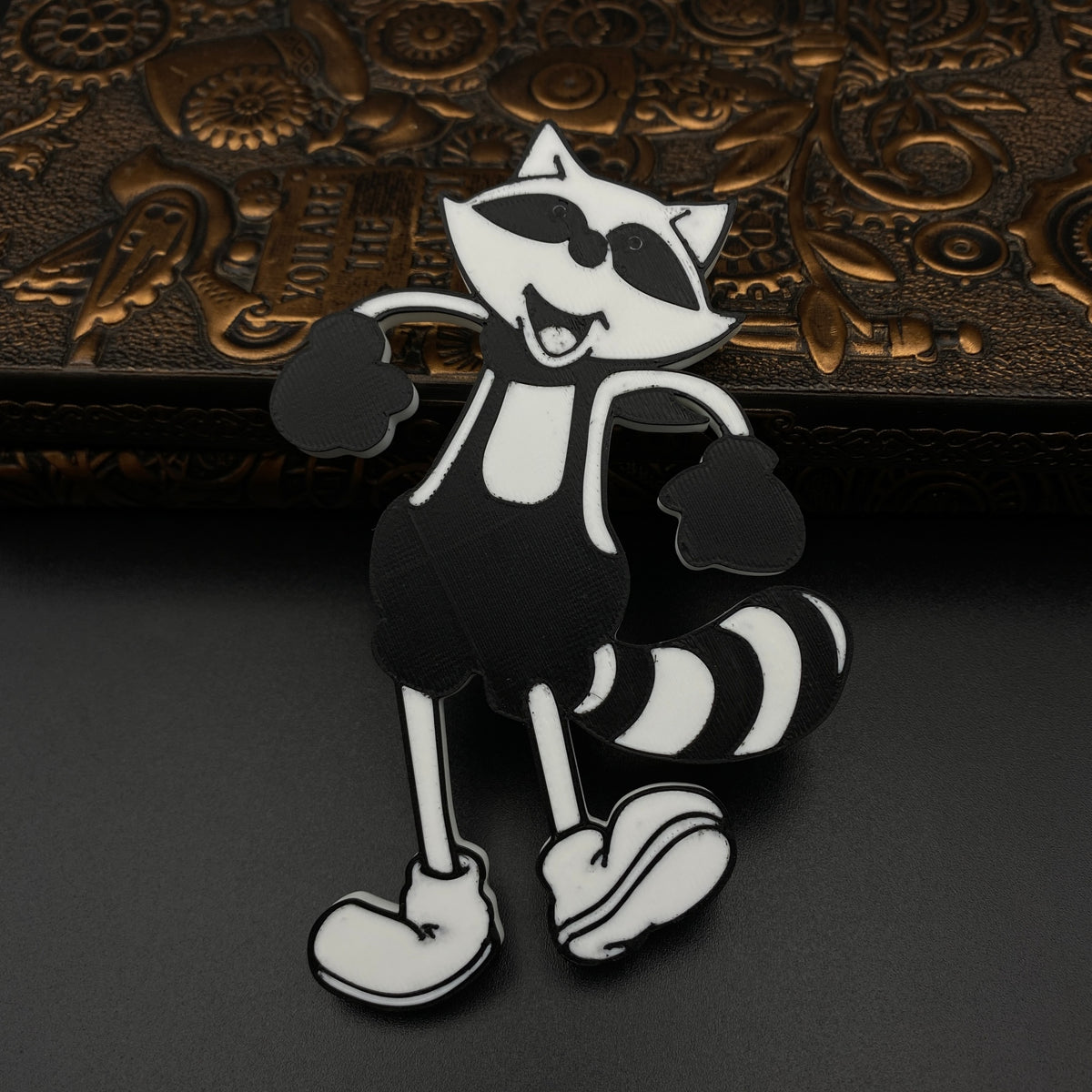 Cartoon Mr. Raccoon Fridge Magnet, Fan-Made Refrigerator Decoration Magnet for Game Collectors