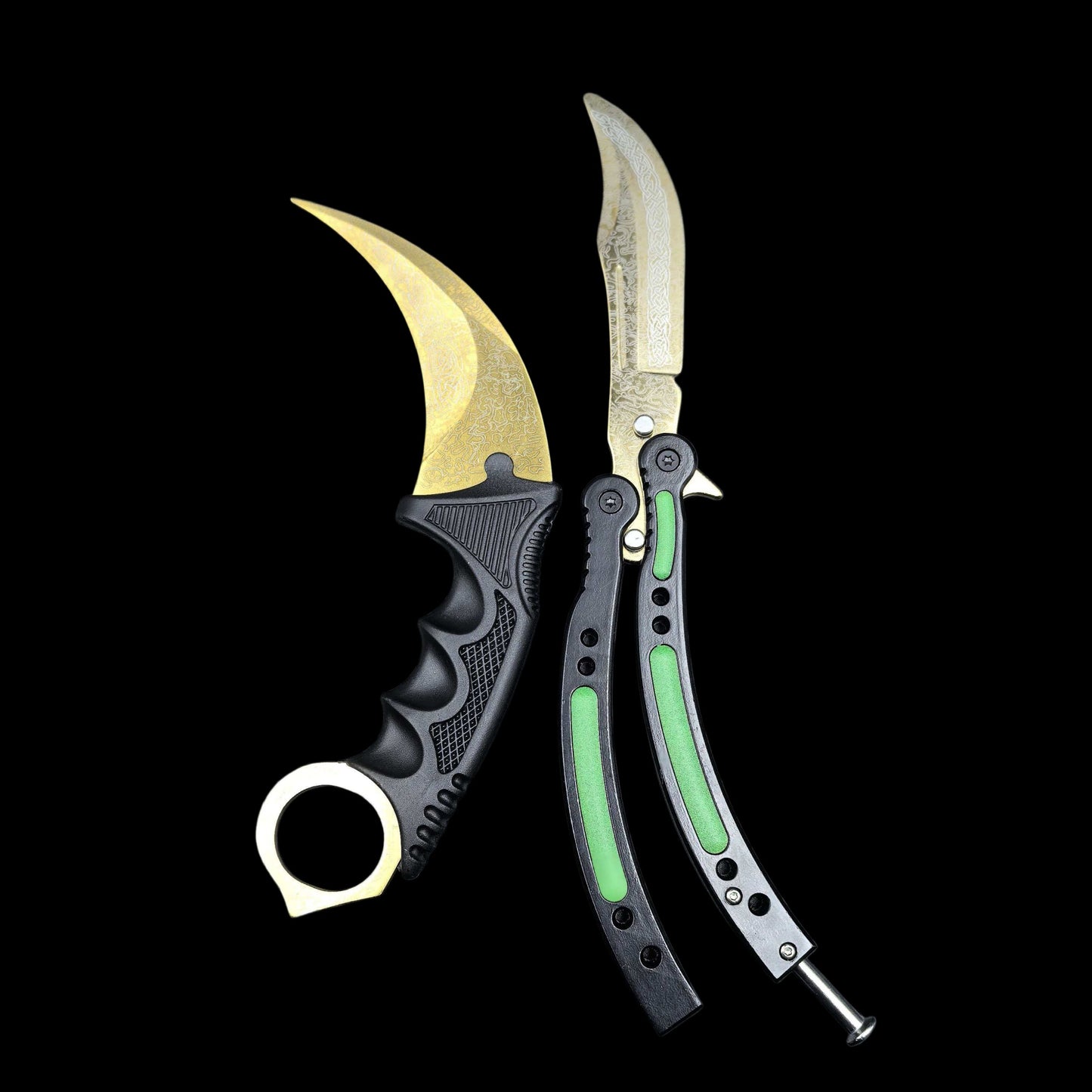 Lore Skin Karambit Trainer & Balisong Knife With Gift Case
