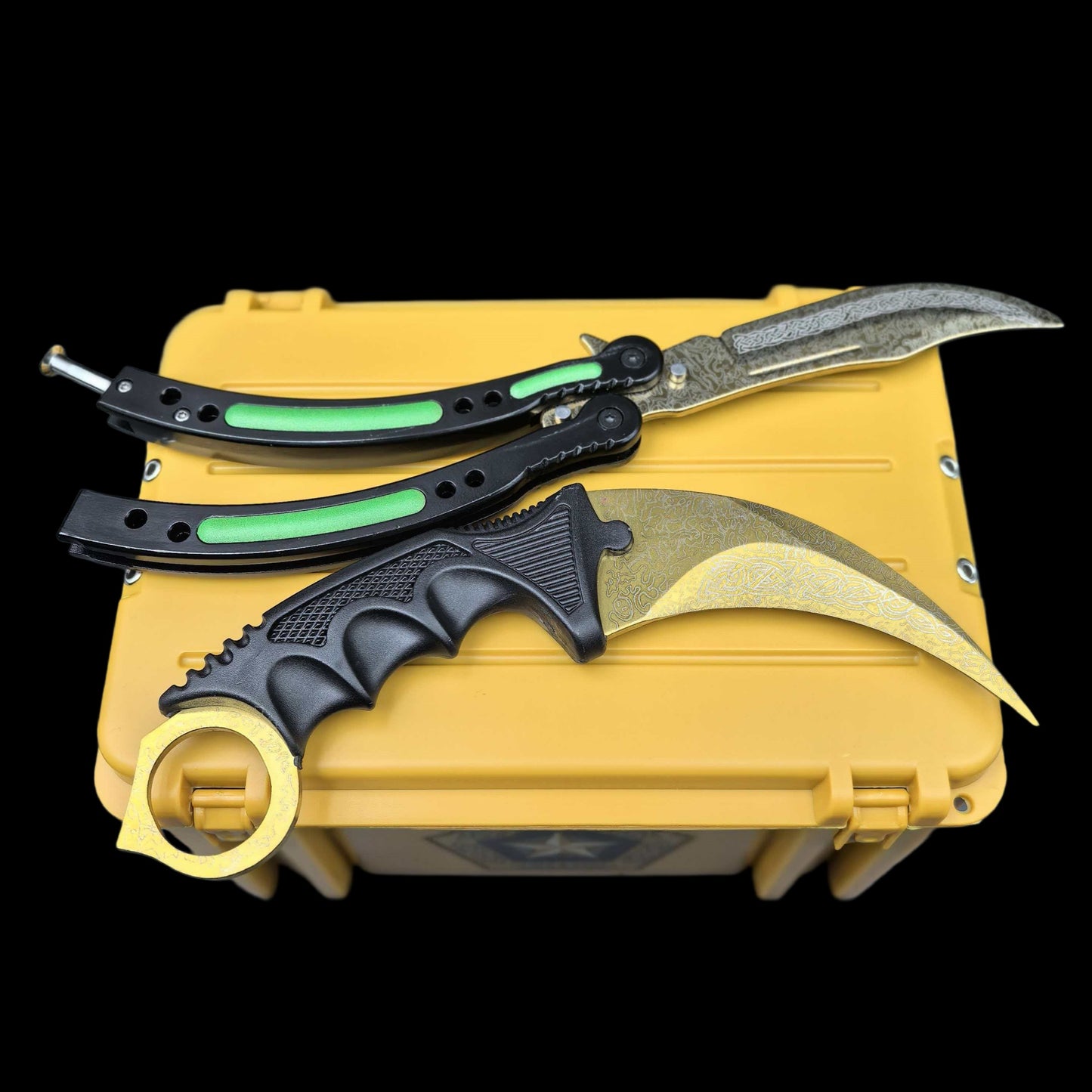 Lore Skin Karambit Trainer & Balisong Knife With Gift Case