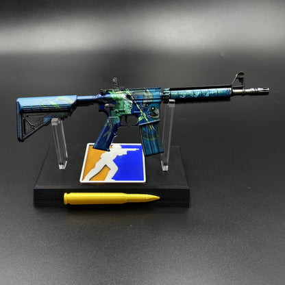 CS Game Skin M4A4 Poseidon Mini Metal Game Replica For Collection