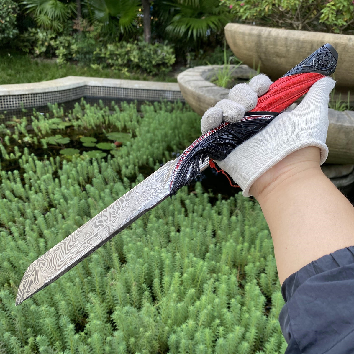 Hot Game Delta Force Dark Star 40CM/15.74" Metal Knife Replica Alloy Collectible Blade Ornament