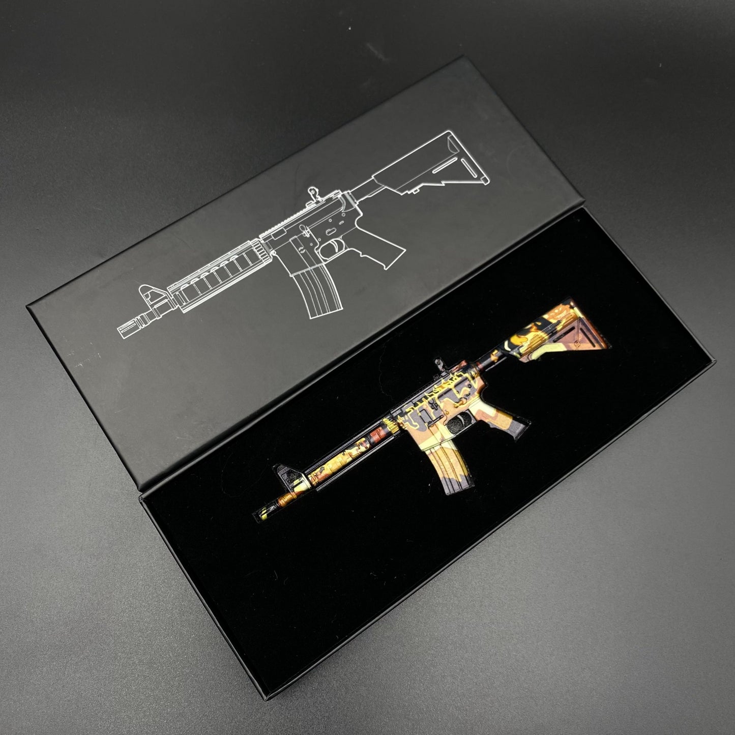 CS Game Skin M4A4 Hellfire Mini Metal Game Replica For Collection