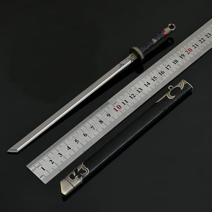 Cang Yu Tu Meng Chuan Demon Slayer Sword Alloy Replica Chinese Fantasy Anime Weapon Replica with Scabbard Non-sharp Desktop Collectible Ornament Gift
