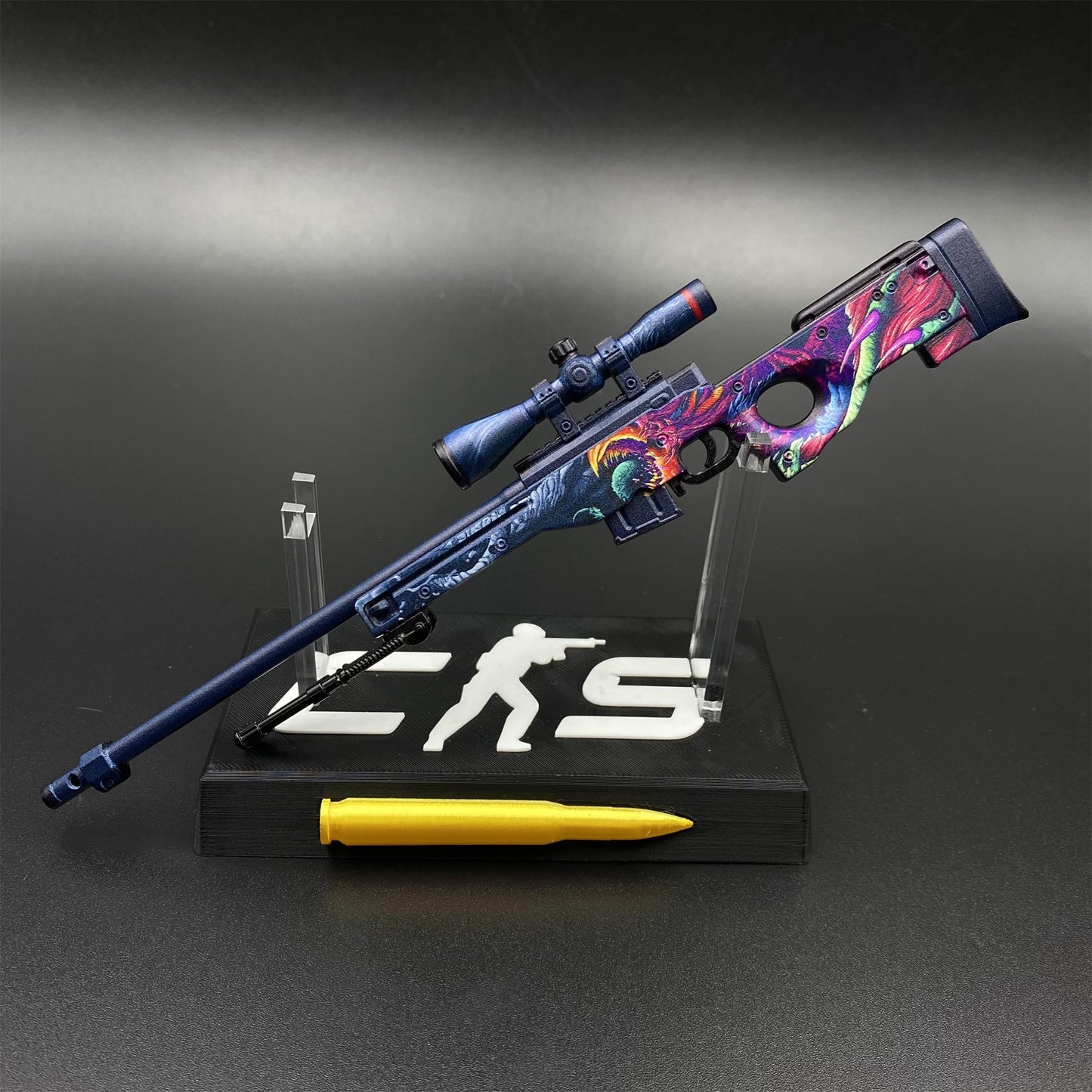 Hot Game CS2 Tiny Gun Hyper Beast AWP Metal Replica Game Prop Collectible