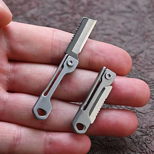 High-end Super Mini Steel Keychain EDC Folding Knife