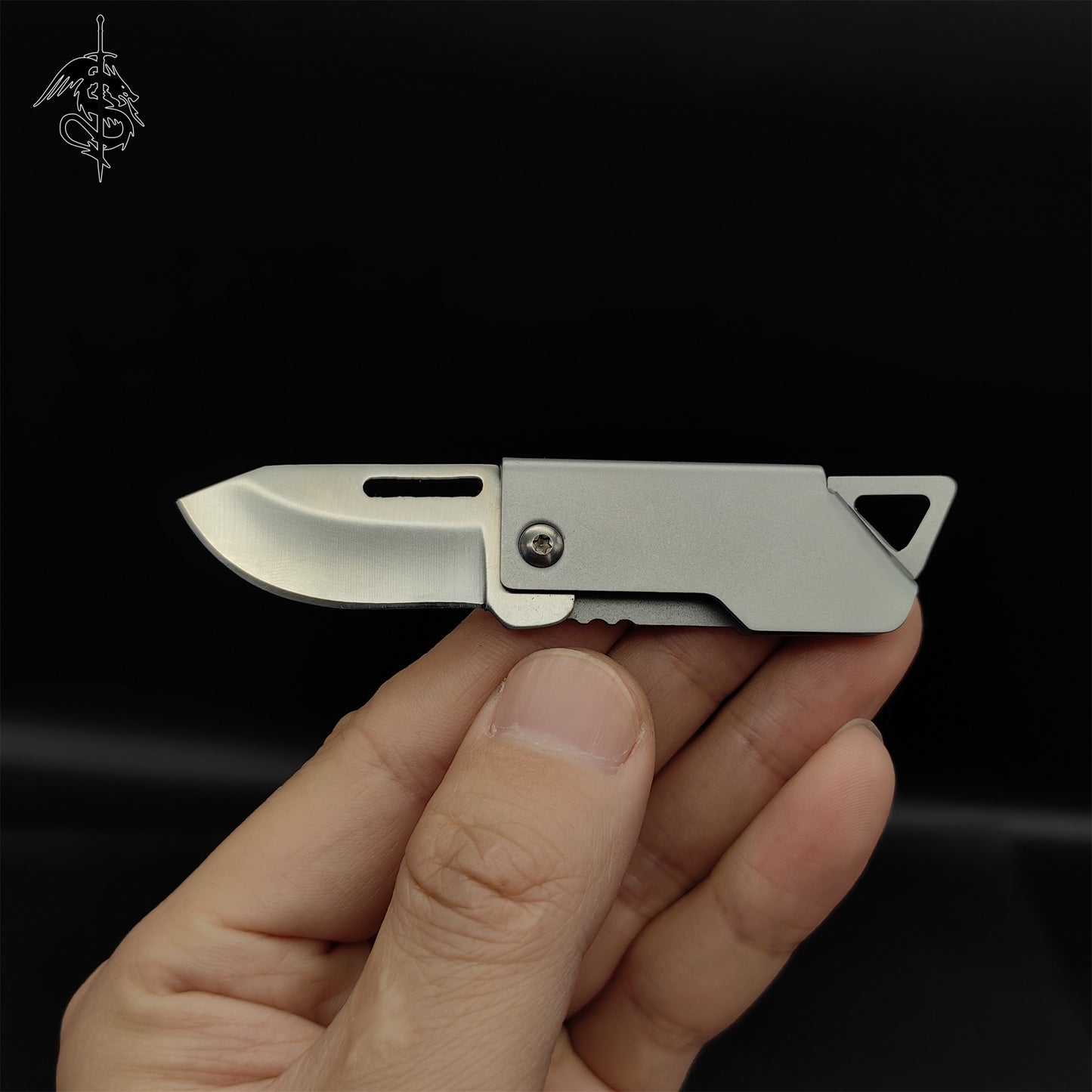 High-end Steel Handle Tiny EDC Folding Knife