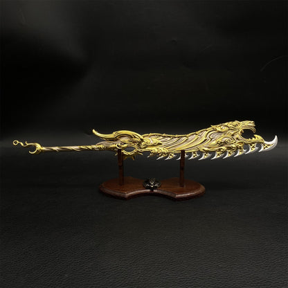 Eastern Mythical Beast Azura Dargon Golden Lion Broadsword Cool Greatsword Metal Arts