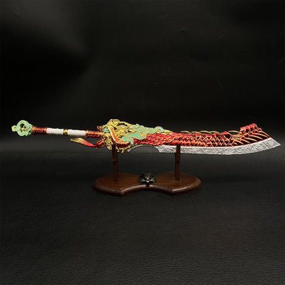 Eastern Mythical Beast Azura Dargon Golden Lion Broadsword Cool Greatsword Metal Arts