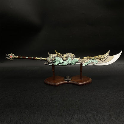Eastern Mythical Beast Azura Dargon Golden Lion Broadsword Cool Greatsword Metal Arts