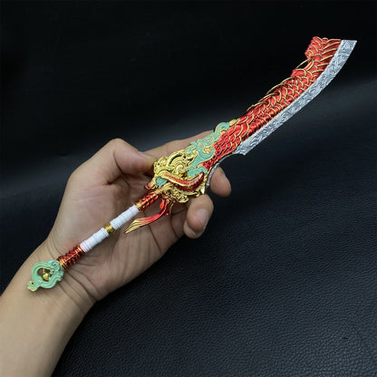 Eastern Mythical Beast Azura Dargon Golden Lion Broadsword Cool Greatsword Metal Arts