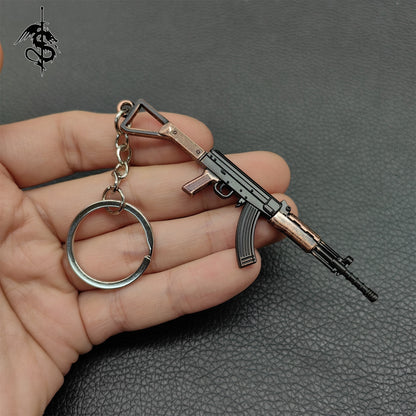 Metal Mini Gun Pendant Keychain 