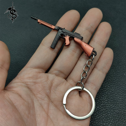 Metal Mini Gun Pendant Keychain 